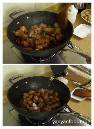 五花肉烧素鸡 Pork Belly with Dry Tofu