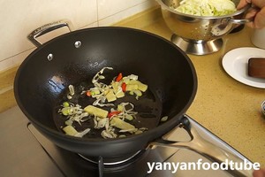 卷心菜炒粉丝 Glass noodles with Cabbage