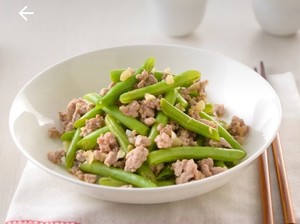 猪肉末炒四季豆，幸福便当菜